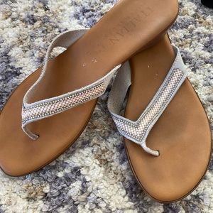 Kitten heel flip flops Size 9